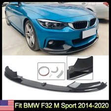 For BMW F32 430i 440i M Tech 2014-2020 Front Bumper Splitter Lip Carbon Look ABS