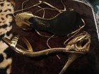 Anna Cute Strap Gold Heels Size 7 — photo 5