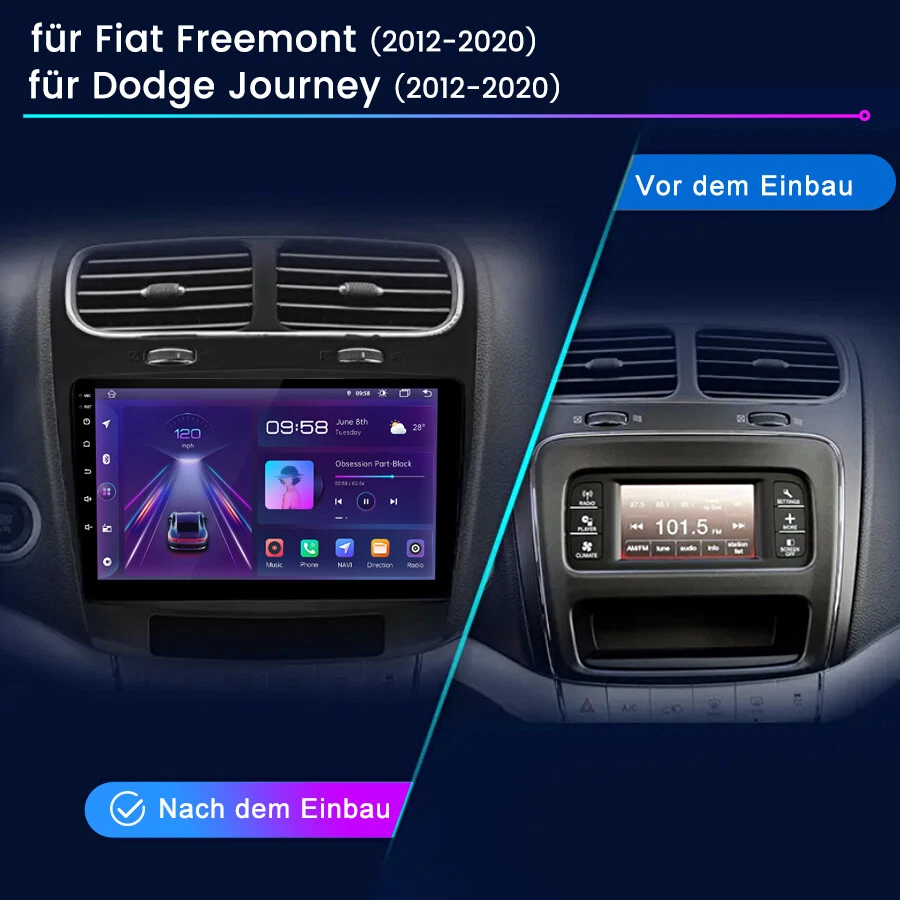 32G Für Dodge Journey Fiat Freemont 2012 Android 13 Autoradio CarPlay Kam Nav - Bild 2 von 4