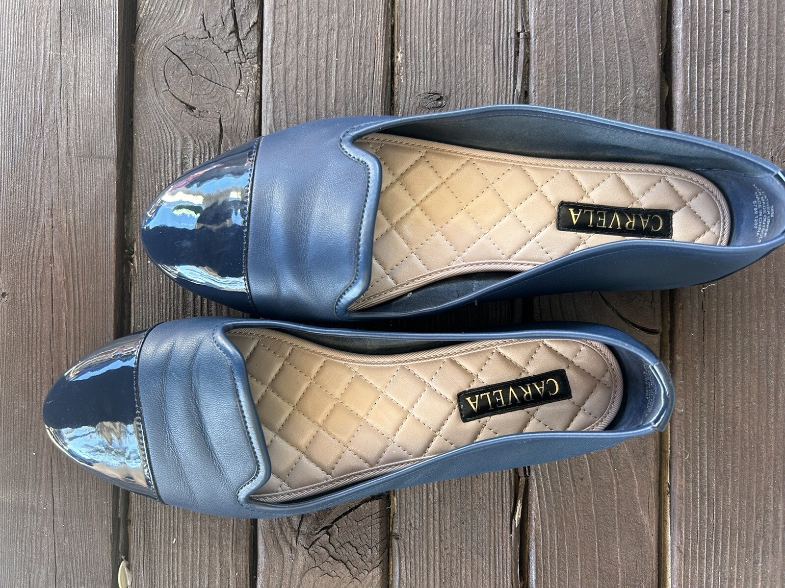 Carvela flats two tone blue Size 38
