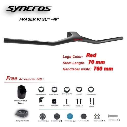Carbon Fibre MTB Integrated Cockpit Handlebars with Stems 40 Degree Bike Parts - Picture 11 of 44