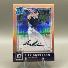 2016 Donruss Optic Rated Rookies Base Autographs Orange 173 Alex Dickerson /99
