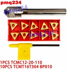 1PCS TCMC12-20-110 45° Indexable chamfering arbor+10PCS TCMT16T304 BP010 insert