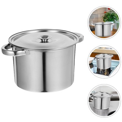 Marmite ronde en acier inoxydable Shabu Shabu Pot 20 cm pour camping