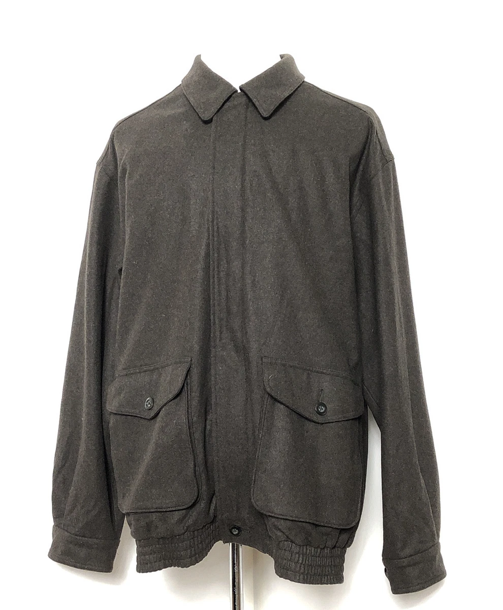 Nordstrom Mens Wool Blend Lined Zipper Jacket Coat Brown Size LL Long