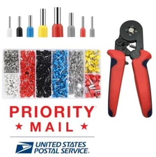 1200PCS Crimp Tool Bootlace Ferrule Crimper Plier Wire Terminals Connectors Set