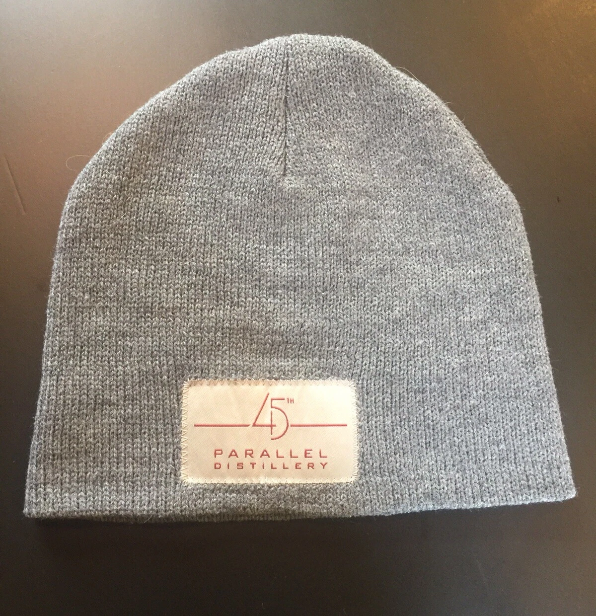 45Th Parallel Distillery Gray Knit Beanie Hat One Size Unisex