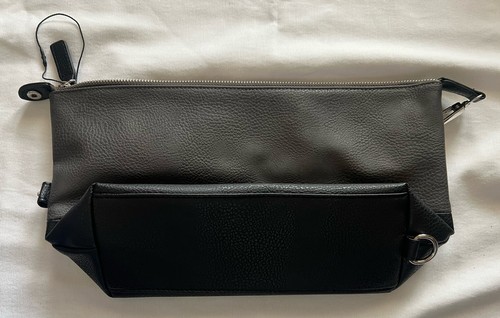 Borsa da toeletta Brouk & Co Alpha Deluxe pelle vegana grigio e nero doppio kit - Foto 3 di 11