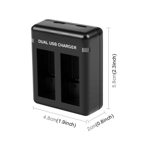 Cargador de batería doble USB PULUZ para GoPro HERO12 negro/11 negro/10 negro/9 B - Imagen 3 de 7
