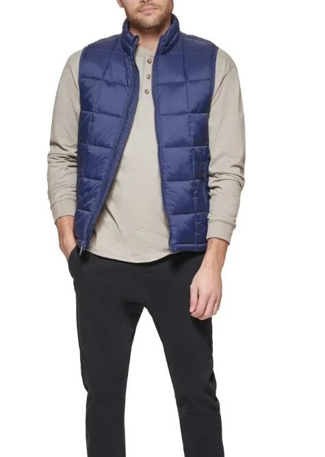 Dockers Men's Box Quilted Puffer Vest - NWT Navy SZ S, & L