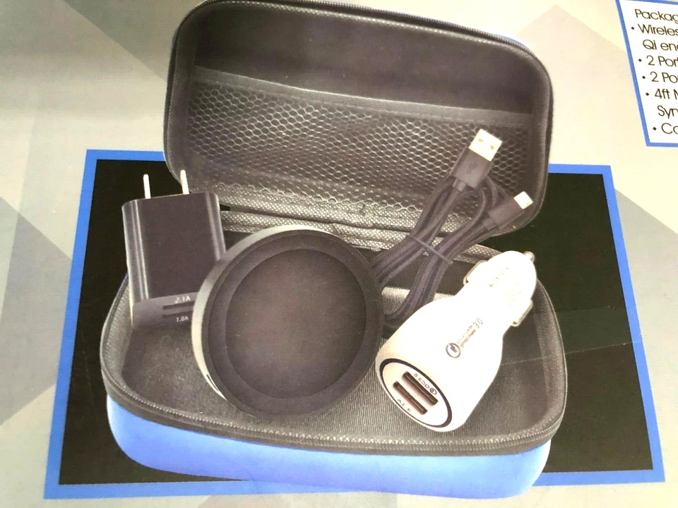 NEW 5-in-1 Charging Kit - Wireless Charger, Home & Car Chargers, 4ft Cable, Case - Image 4 of 4