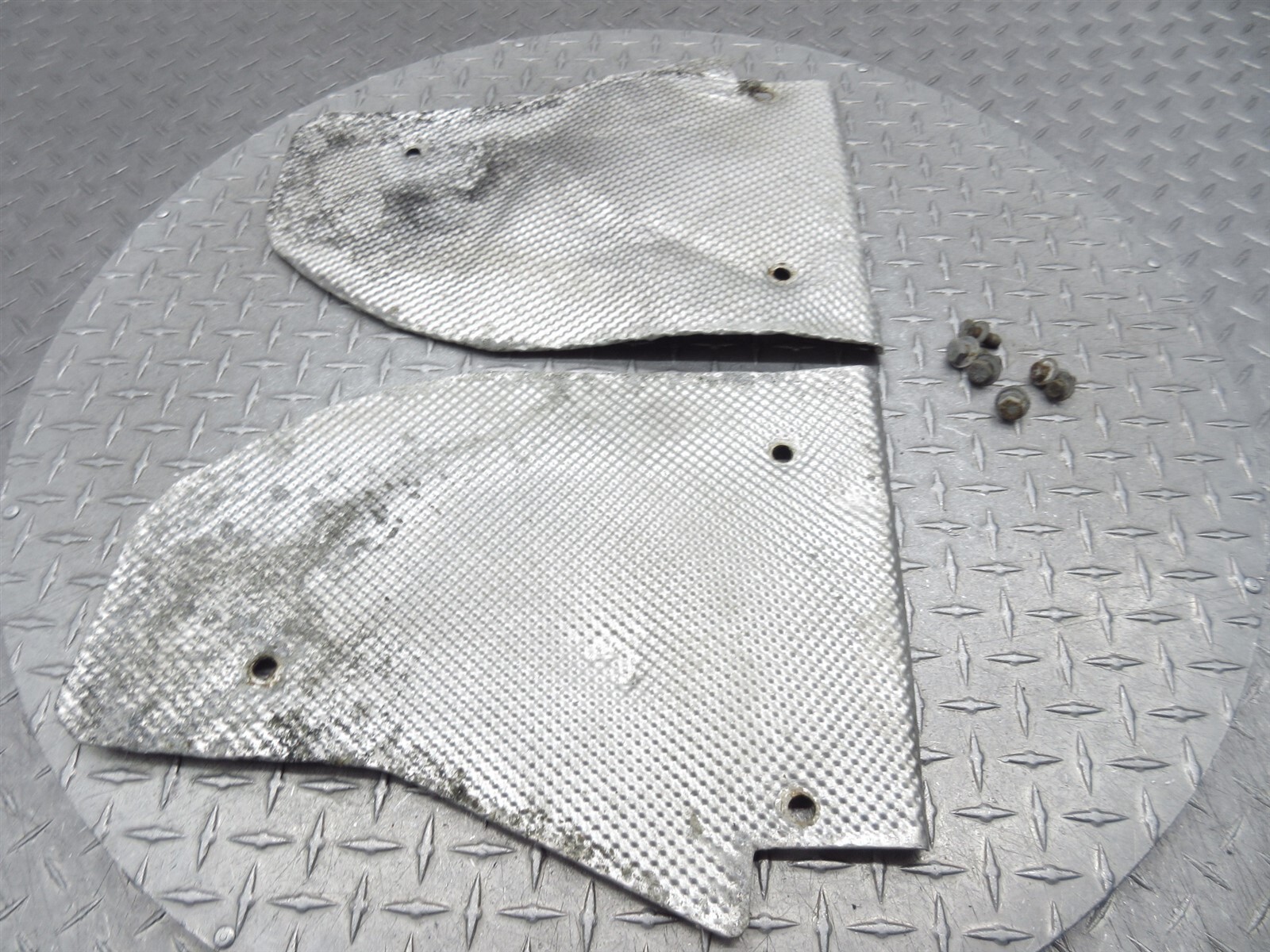 2008 Ferrari F430 Spider 224388 224389 Exhaust Heat Shield Guard Cover Panel Set