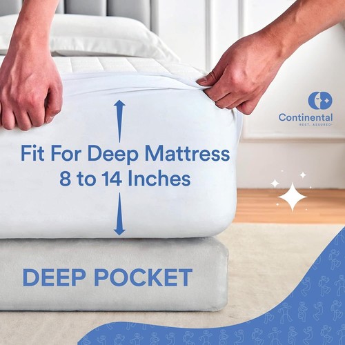 Continental Bedding Cooling Infused Mattress Pad Sleep in Chill Comfort - Picture 37 of 69