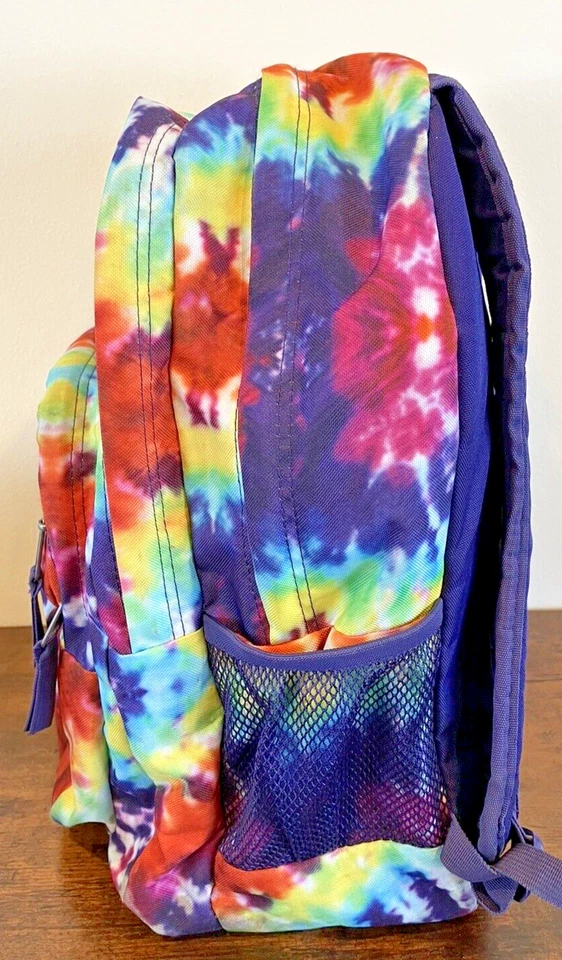 JANSPORT Tie Dye Trans Backpack Bookbag Multiple Compartments Vibrant Color Bag - Image 4 of 4