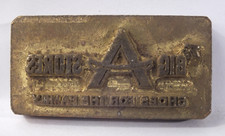 BIG A STORES SHOES FOR THE FAMILY: Brass Leather Stamp: TJ Edwards Millers Falls