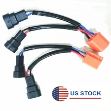 2Pcs 9006 / 9005 to H4 Headlight Bulb Conversion Wire Adapter Harness Connectors