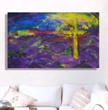 painting on canvas  39” X 62” Acrylic, Abstract, POP Art, giant