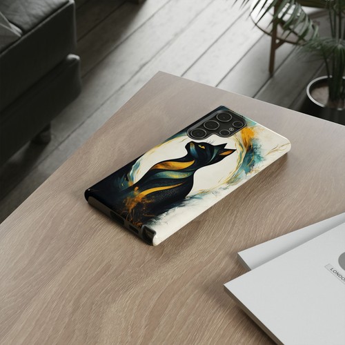 Cat Abstract Yellow Black Phone Case for iPhone, Samsung Galaxy, Pixel - 第 196/240 張圖片