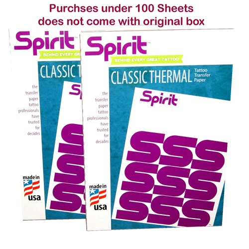 50 Spirit Repro FX Stencil Thermal Tattoo Transfer Copy Paper Surgi-Marker kit image 2