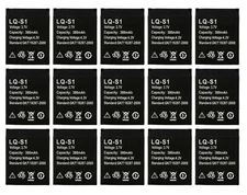 Lot of 16 DZ09 380mAh Battery Smart Watch Phone Battery LQ-S1 Li-Polymer Battery