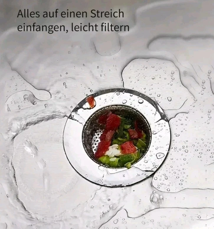 Abflusssieb Edelstahl Abfluss🌀Waschbecken Spülbecken Haarsieb Premium Qualität✅ - Bild 3 von 4