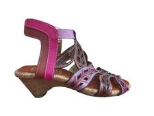 L'Artiste by Spring Step BohoChic Gladiator kitten heel Sandal-37-US 6.5-7-NEW