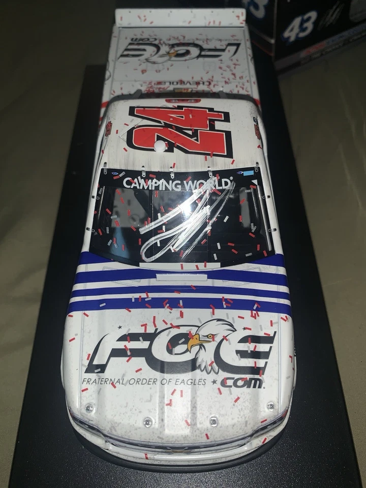 Justin Haley 2018 Truck Series Win 1:24 NASCAR Diecast Autographed - Image 2 of 2