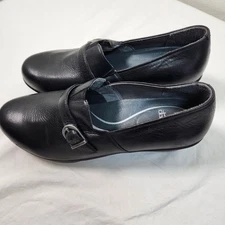 NEW Dansko Jane Clogs Womens Size 43 Buckle Strap Leather Comfort Black 12.5