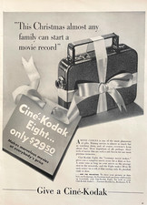 1939 Kodak Movie Camera Christmas Vintage Print Ad Cine-Kodak Eight