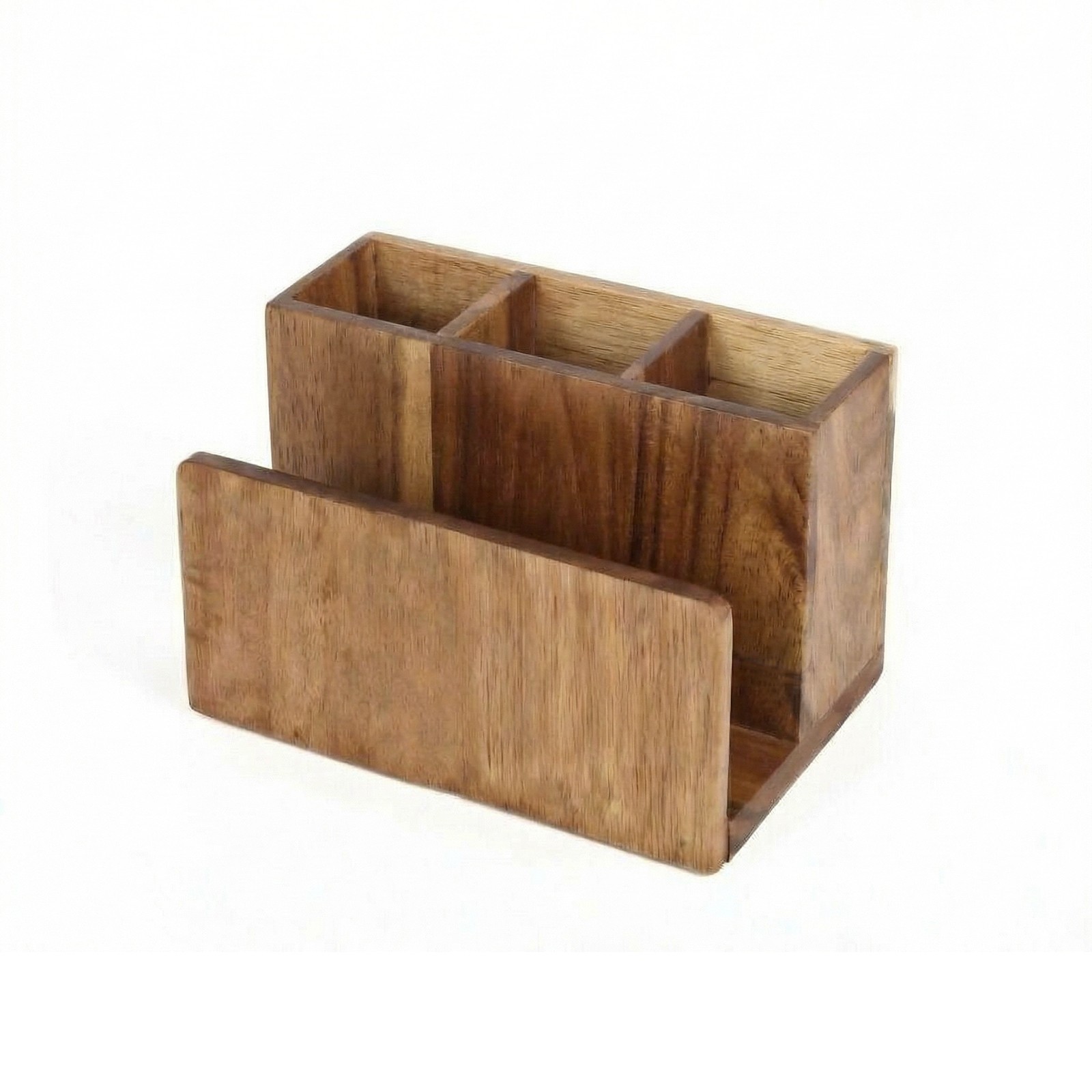 Range-Couverts en Bambou Naturel à 4 Compartiments pour Cuisine