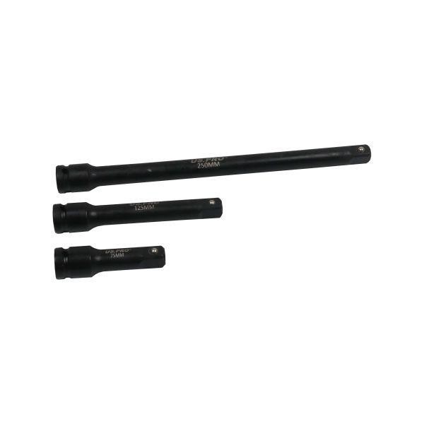 USPRO 3PC 1/2"" DRIVE IMPACT EXTENSION BAR SOCKET SET 75MM 125MM 250MM SHORT LONG - Image 2