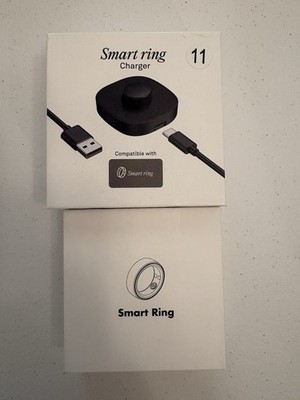 Smart Ring Fitness Tracker w Charger Sleep Monitor Bluetooth USB-C Set New