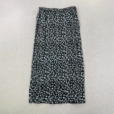 Melrose and Market Floral Maxi Skirt XL Black Blue Lightweight Whimsigoth Fairy