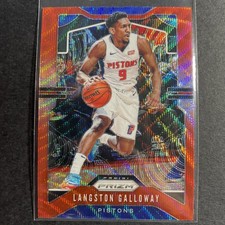 2019-20 Panini Prizm Ruby Wave Prizm #94 Langston Galloway Detroit Pistons
