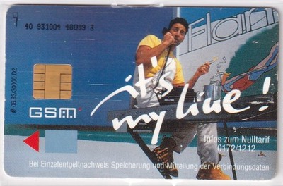 Germany GSM Mannesmann D2 Privat ''It`s my Line - Mann telefoniert auf Boot''