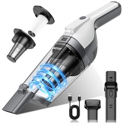 Portable Car Vacuum Cordless with LED Light, 30min Runtime