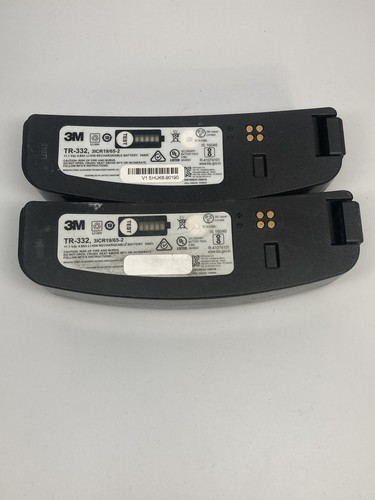 Qty 2 3M TR-332  Li-Ion Battery for Versaflo TR-300