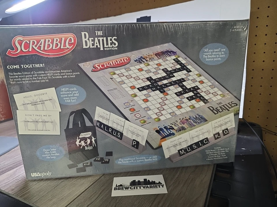 Scrabble The Beatles Edition Board Game Brand New Factory Sealed 2012 Hasbro Fun - Image 3 of 3