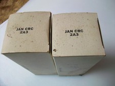 NOS COPPIA TUBI VINTAGE RCA JAN CRC 2A3