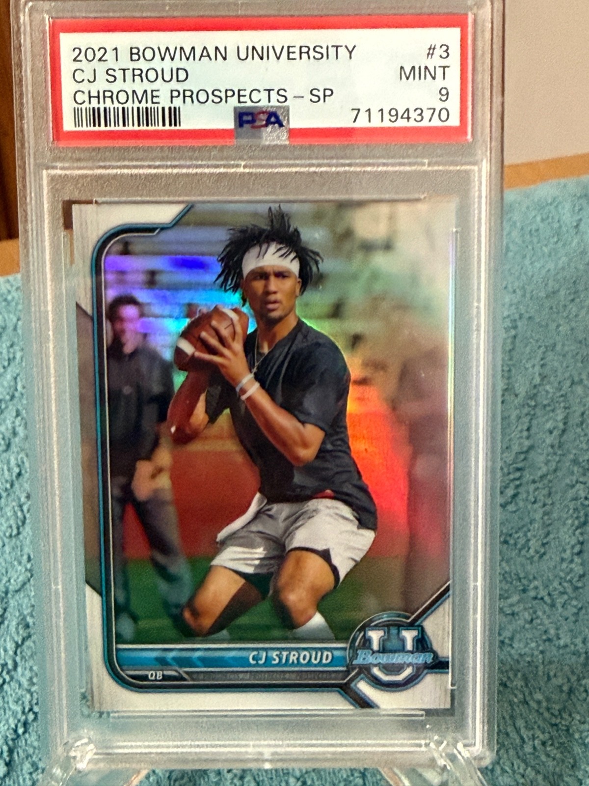 CJ Stroud - 2021 Bowman University - Chrome Prospects - SP - #3 - PSA 9