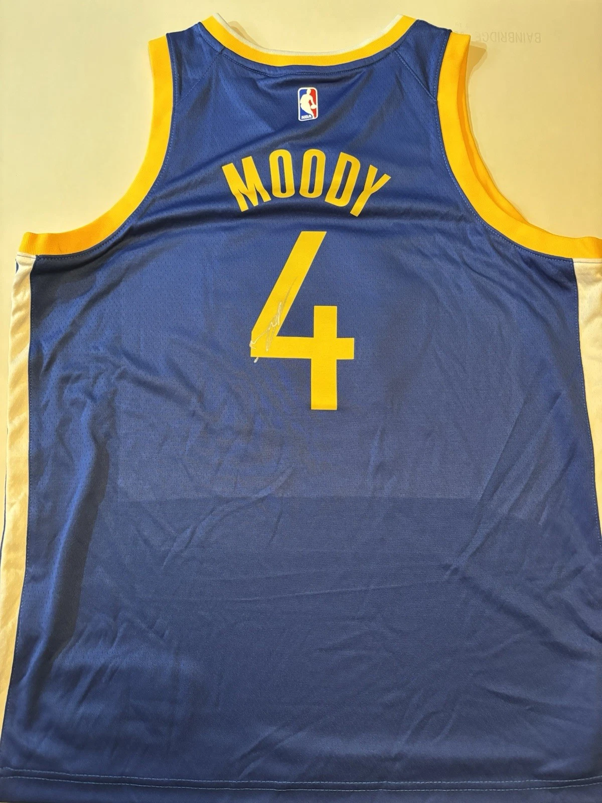 Moses Moody Signed Autographed  Golden State Warriors Jersey JSA COA