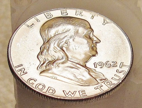 1962  D  Choice Brilliant Uncirculated Franklin  EYE POPPING LUSTER  #323-25