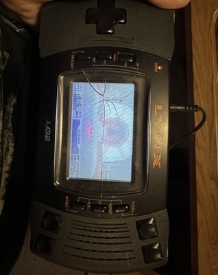Vintage ATARI LYNX 2 Console With Stun Runner  Damaged Screen Working Condition