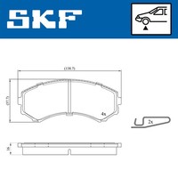 Vkbp 80252 A SKF Bremsbelagsatz, Scheibenbremse FüR Mazda,Mitsubishi