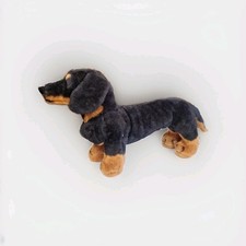 Melissa  Doug 18" Dachshund Weiner Dog Black Stuffed Plush 4854