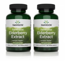 240 VCaps Swanson Sambucus Elderberry Extract 575 mg 2X 120 VCaps Immune Health