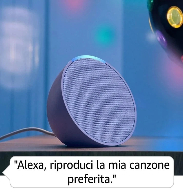 Echo Pop (modello 2025 ) ALTOPARLANTE Bluetooth intelligente con Alexa Bianco - Immagine 4 di 4