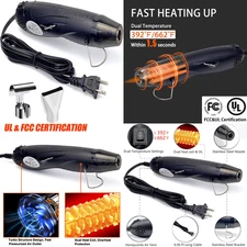 Mini Heat +Reflector Nozzle Kit 350W Fast Heat Hot Air  Overload Protection 2 Te