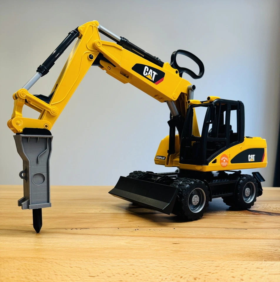 Bruder Bagger Abbruchhammer Hydraulikhammer Anbaugerät - Bild 4 von 4