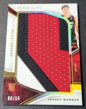 Immaculate Patch /50 Pelle Larsson Rookie Jersey Number 2024 RC Miami #JP-PLE